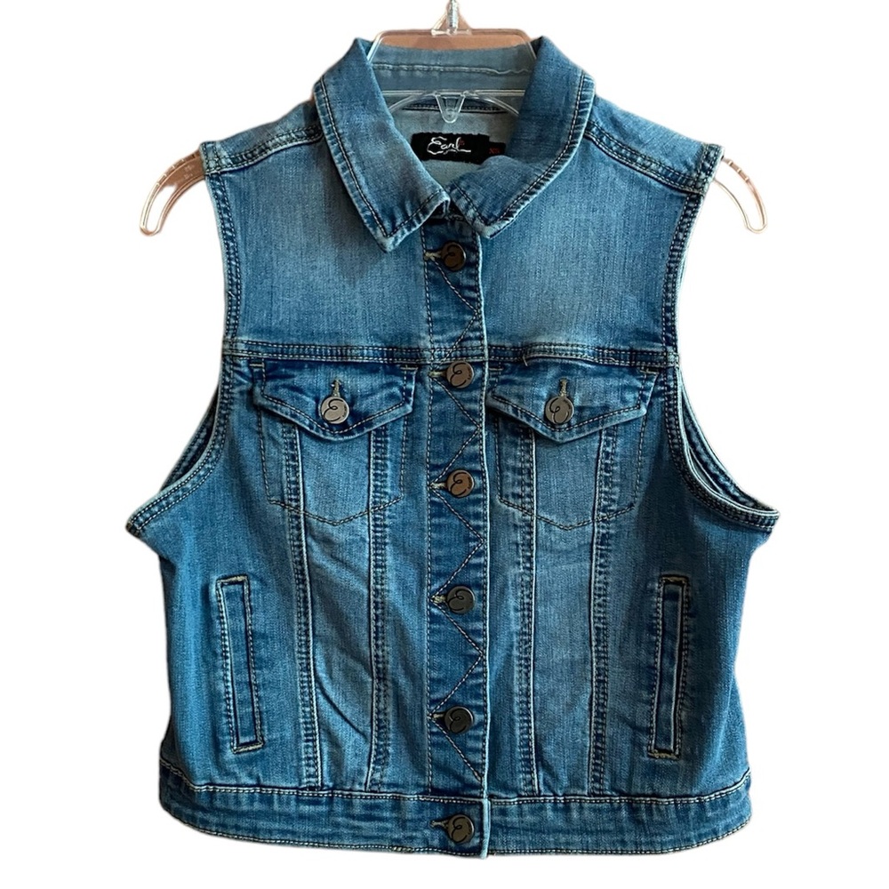 Y2K Earl Jeans Trucker Vest Extra Small NWOT